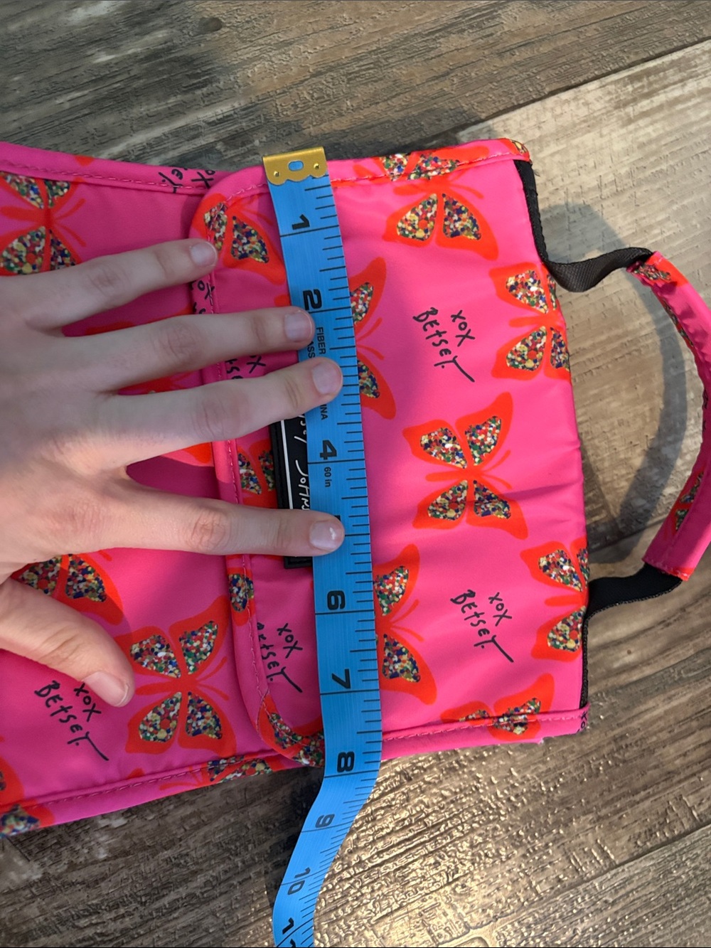 Betsey Johnson Pink Butterfly Lunch Tote - Picture 7 of 7